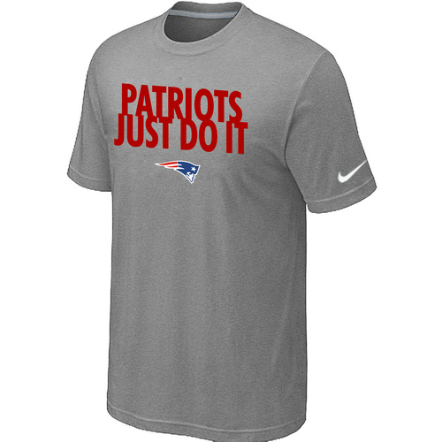 Nike New England Patriots "Just Do It" NFL T-Shirt - Grey
